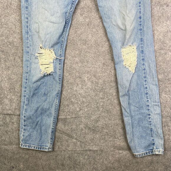 Levis 510 Jeans Mens 30x32 Blue Slim Straight Stretch Light Wash Denim American - Picture 3 of 12